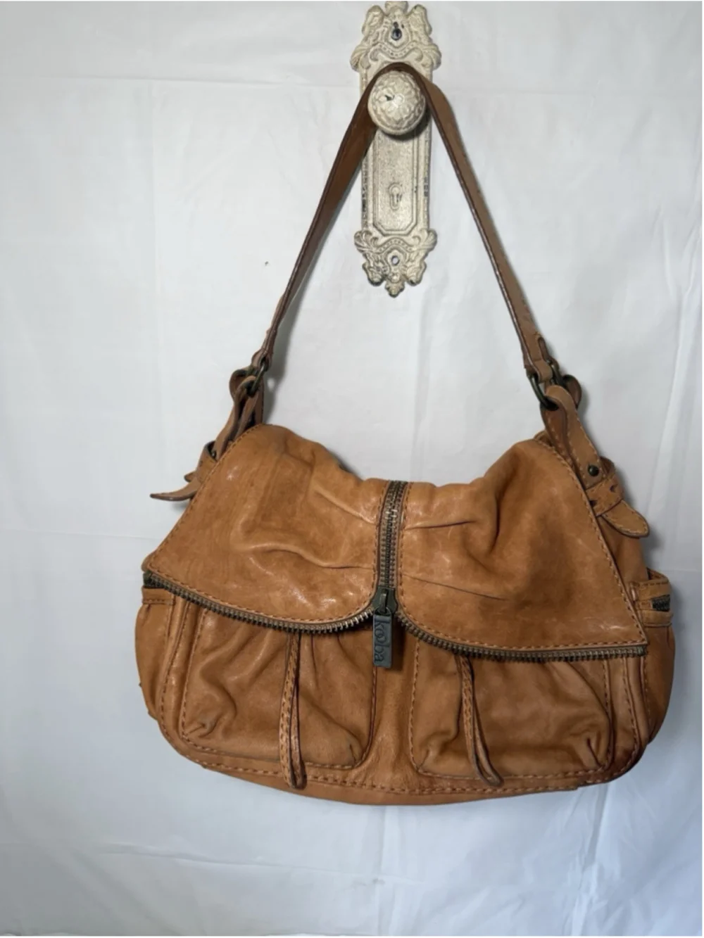 KOOBA Slouchy Leather Hobo Shoulder Bag Boho Large